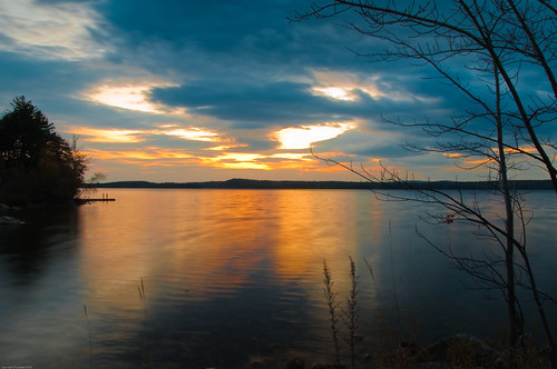 sunset lake water twilight nikon maine scenic auburn d90 lakeauburn 18105mm