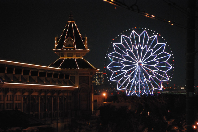 Tokyo Disneyland Hotel and Ferris Wheel in Kasai-rinkai-koen