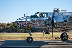 B-25 Mitchell Named Panchito Departing at Warriors and Warbirds
