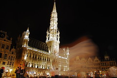 Ghost town on the Grand Place of Brussels