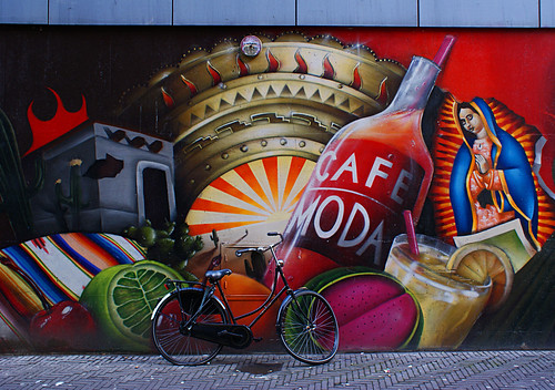 friends netherlands bicycle mural maria madonna mary nederland denhaag explore bici 1001nights murales thehague olanda fiets bicicletta zuidholland muurschildering laja theperfectphotographer