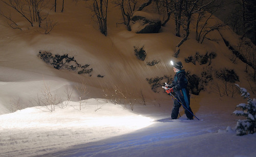 winter boy snow norway night norge skiing norwegen crosscountry headlamp sørlandet sirdal nikond200 vestagder furuåsen
