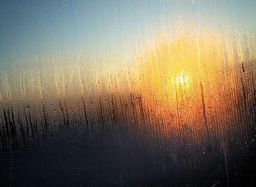 blue orange sun cold window glass sunrise frost chilly condensation temperature thermometer blip blipfoto