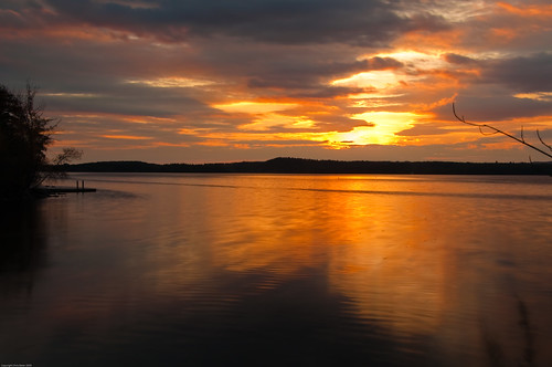 sunset lake water twilight nikon maine scenic auburn d90 lakeauburn 18105mm