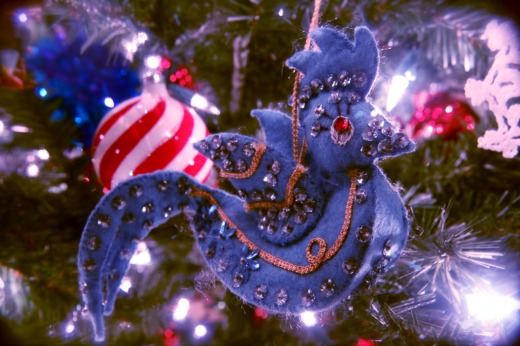 1970 Mrs. Kelly's Handmade Blue Bird Ornament