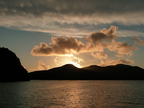 sunset clouds boat holidays sailing caribbean 2009