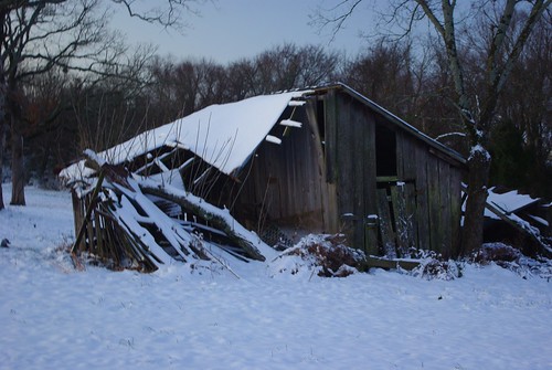 snow barn sunrise arkansas crawfordcounty