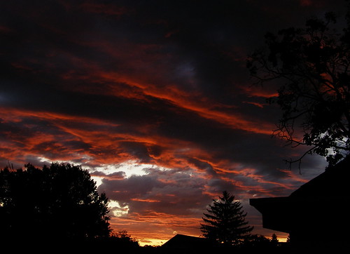 sunset orange clouds