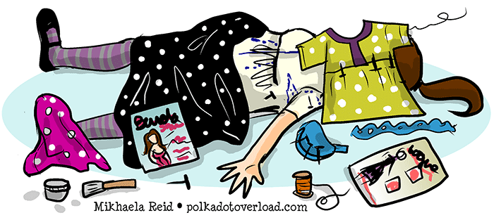 Sewing Cartoon: Death By Unfinished Object