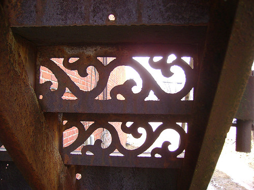 house detail stairs fire opera iron escape davis 205 wrought oquawka