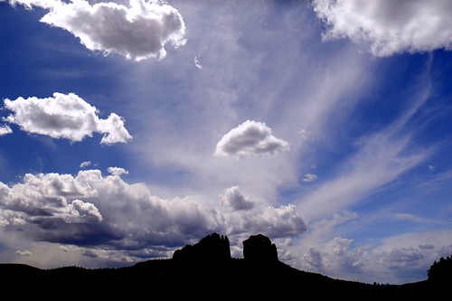 blue arizona sky usa silhouette rock clouds us unitedstates cathedral sedona az naturesfinest