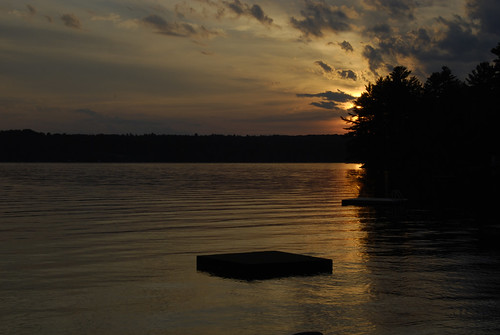 sunset lake ontario canada boshkung