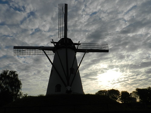 netherlands windmill clouds sunrise nederland noordbrabant cuijk janvancuijkmolen