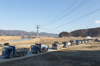 Trucks Along the River