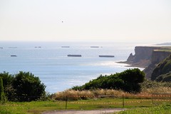 View from Longues-sur-Mer in Normandy