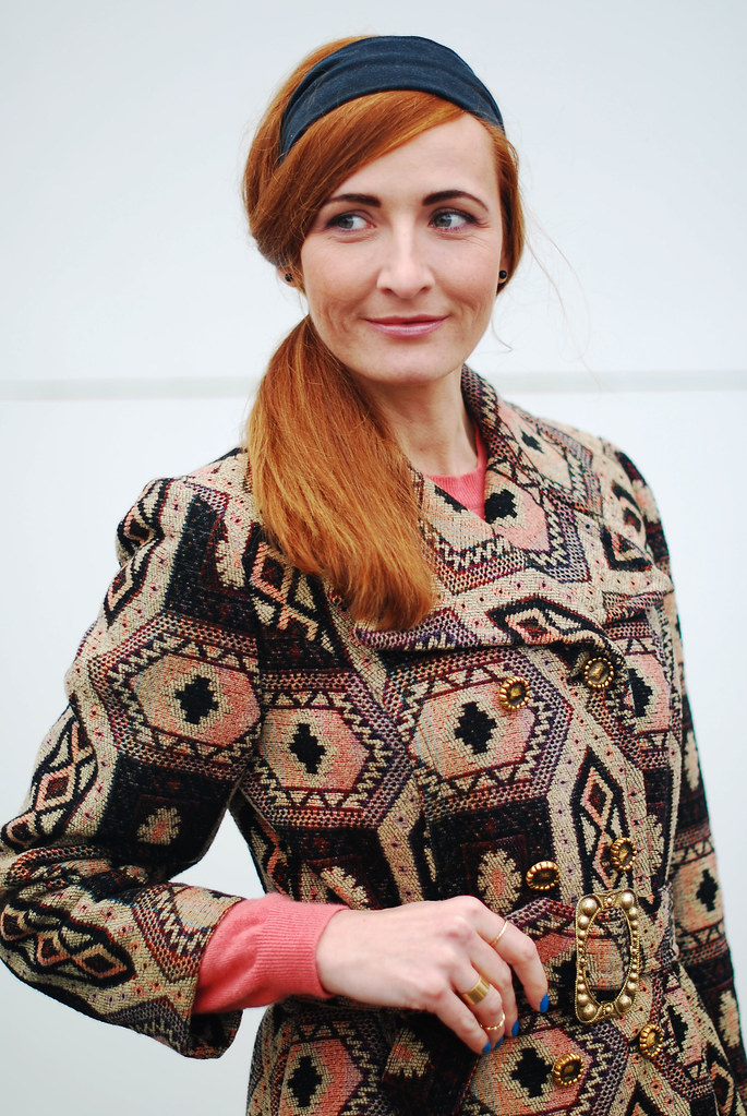What I Wore to London Fashion Week | Vintage Tapestry Coat - Not