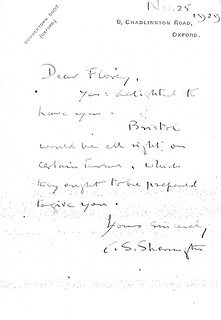 Sherrington to Florey - 25 November 1929 (WCG 13.21)