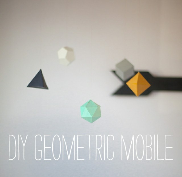 DIY Geometric mobile