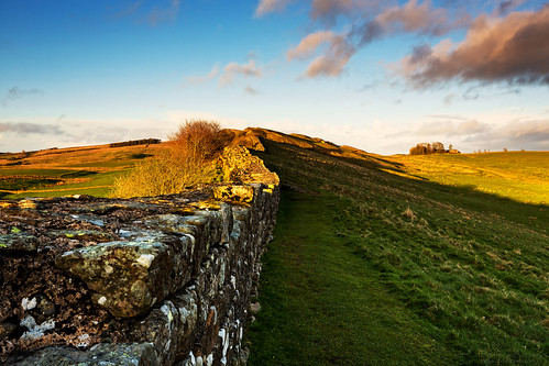 cawfields hadrian wall hadrianswall northumberland ancient historic romans rome landscape iconic icon north scotland england uk tourist touristattraction holiday vacation walking hiking health fitness sky fields bricks stone quarry light dusk sunset lighting shadows filters leefilters