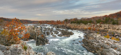 autumn sunset river island virginia dusk greatfalls rapids potomac fairfax hdr olmstead