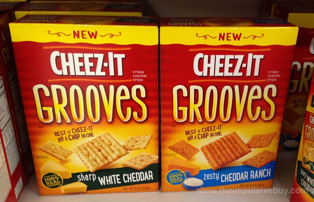 Cheez-It Grooves (Sharp White Cheddar and Zesty Cheddar Ra ...