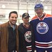 Pops and #StanleyCup champion and @edmontonoilers alumni, #KellyBuchberger, and I (with a bonus #Zamboni) @dementiaab_nt #Alzheimers #FaceOff #ProAm #hockey tournament being held at the #Terwillegar Community Recreation Centre and featuring a ton of dedic