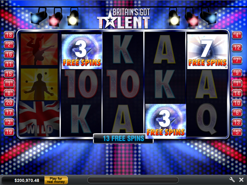 free Britain's Got Talent free spins feature