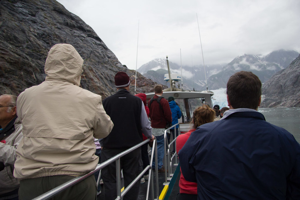 Small boat on Tracy Arm Fjord excursion | Alaska Cruise