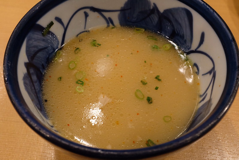 東池袋青葉サンシャイン店特製太つけめんの残りスープにスープ割り
