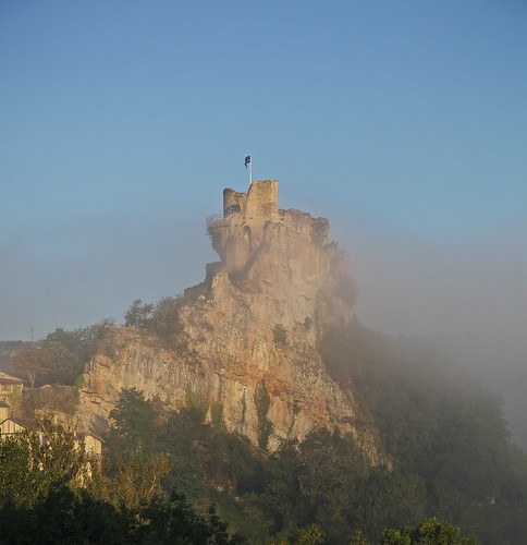 morning summer mist mountain france tower castle history wall architecture landscape landscapes ruins outdoor clearsky midipyrenees
