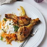 Yoghurt Roasted Chicken with Quinoa, Carrot and Fennel Slaw