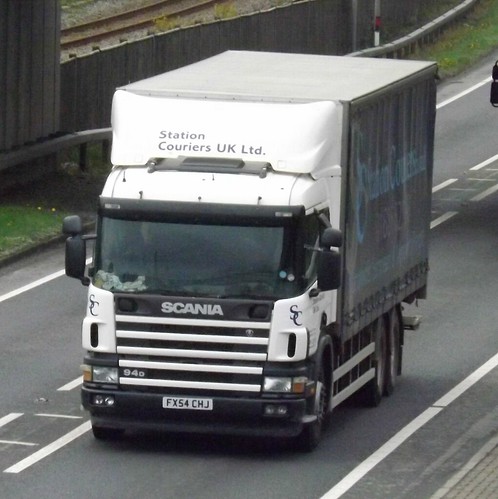lorry truck scania curtainsider newtown