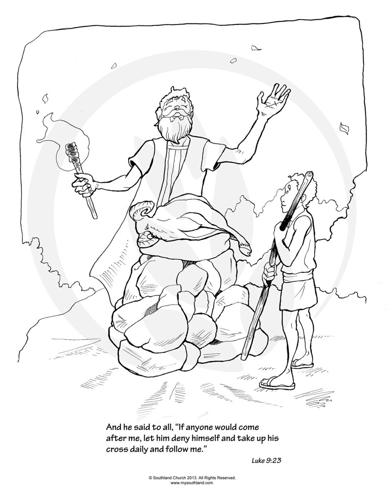 abraham and baby isaac coloring pages - photo #23
