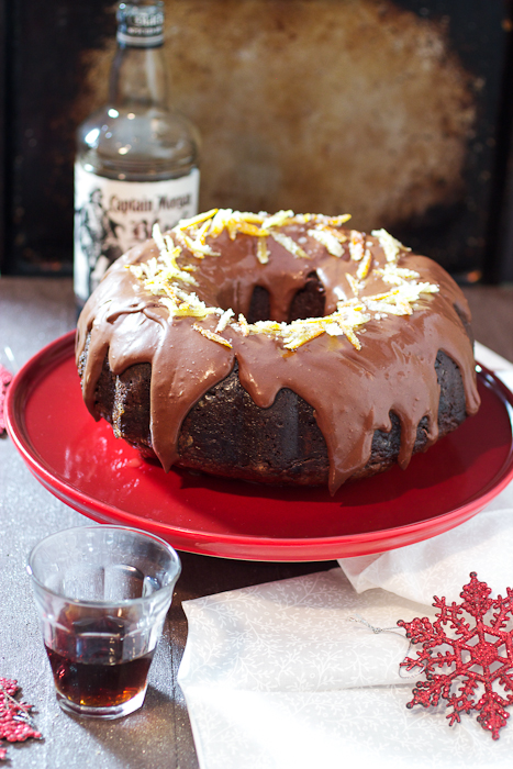 Candied Citrus and Chocolate Rum Cake #CaptainsTable