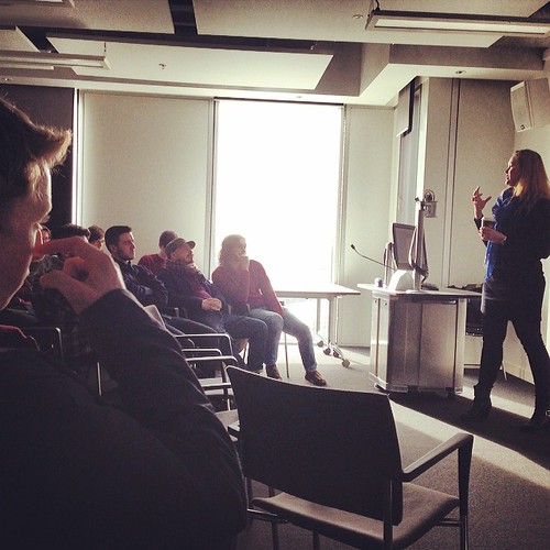 The brilliant @naomitimperley talking to our acoustics, audio and video students #ISCM