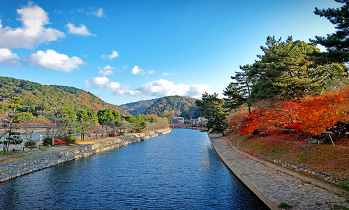 uji kyoto autumn landscape japan 宇治 宇治市 京都 秋 日本 宇治川 関西 river