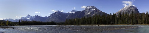 panorama canada rockies landscape mountains river