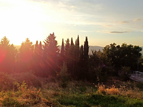 sunset tuscany saturnia