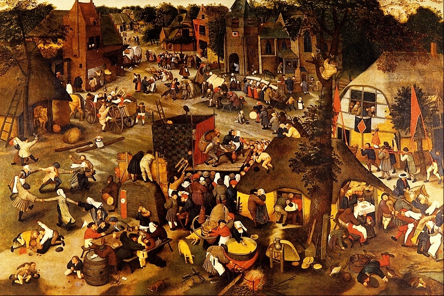 3. Escena cotidiana de la Baja Edad Media. Obra de Pieter Brueghel, el Joven (1564-1638)