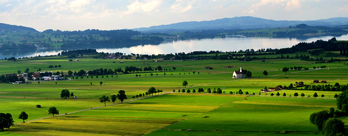 lake castle church germany landscape bavaria swan village panoramic german patchwork grasslands thechallengefactory