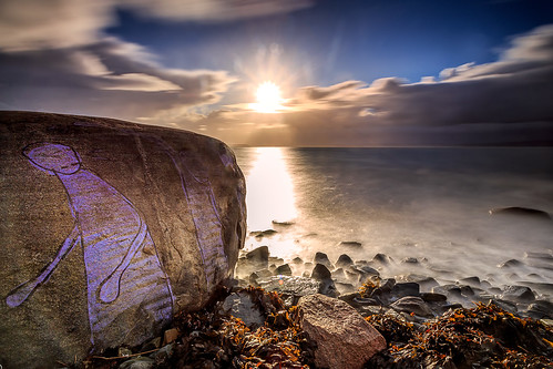 sunset sun seaweed norway rock clouds moss purple drawing nes flares jeløy ef1740mm canon6d bentvelling