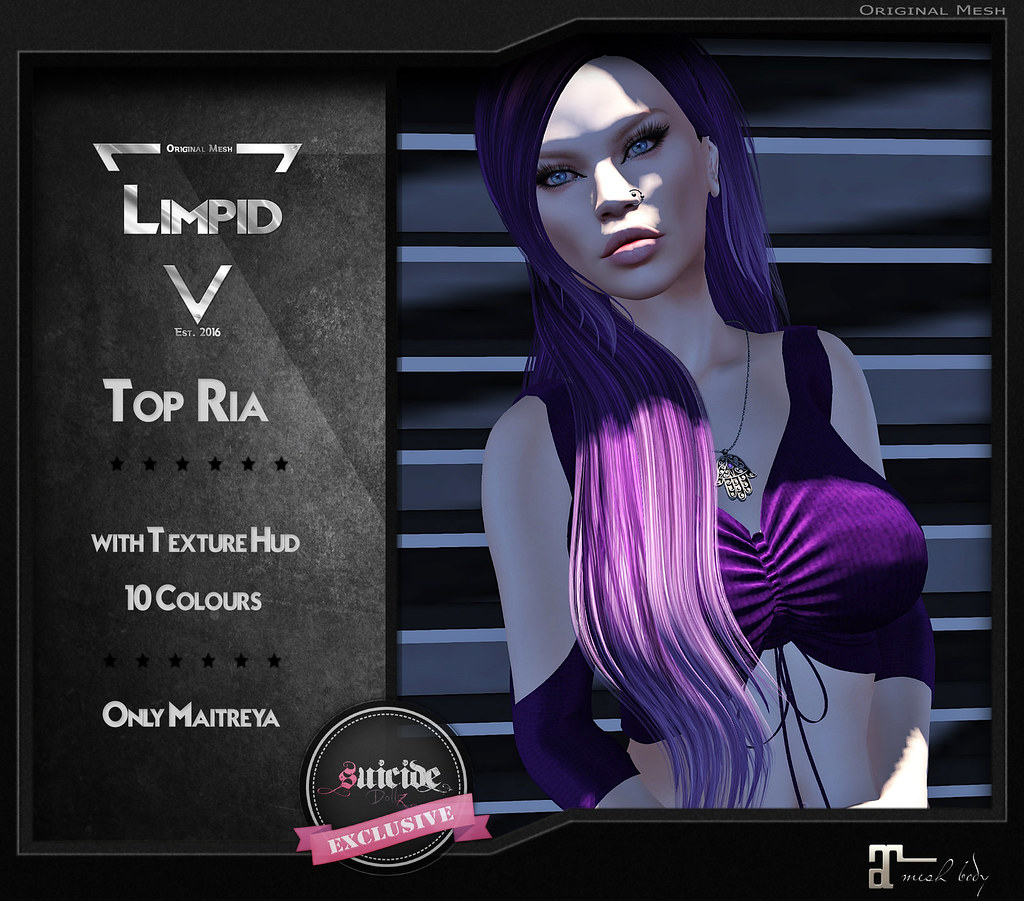 Limpid Top Ria Exclusive Suicide Dollz Event Ad - SecondLifeHub.com