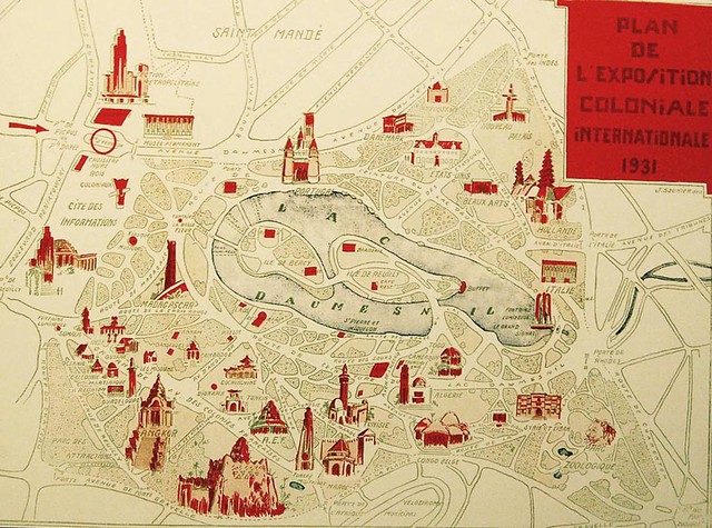 PLAN DE L´EXPOSITION COLONIALE DE PARIS EN 1931