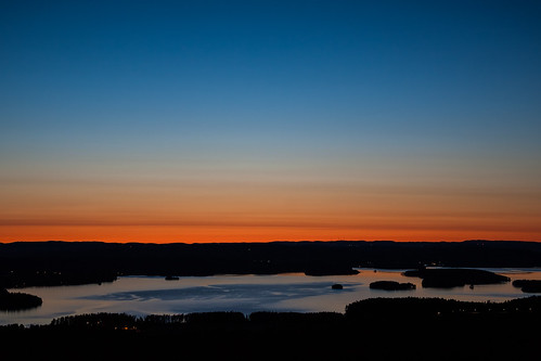 sunset night sweden clear dalarna borlange milsbo