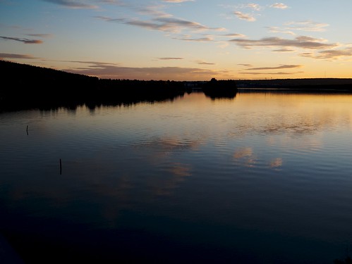 sunset reflection glass clouds finland river landscape rovaniemi
