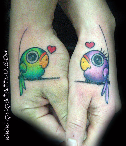Tatuaje tortolitos, Pupa Tattoo, Granada by Marzia PUPA Tattoo