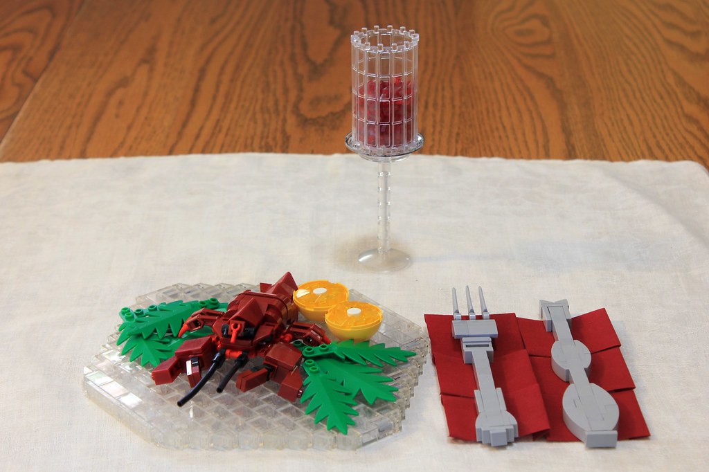 Lobster Dinner (custom built Lego model)