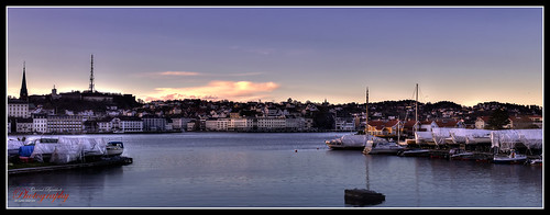 city sunset sky norway marina canon landscape boats eos norge cityscape hdr sørlandet arendal photomatix 600d austagder cs6 hisøy kolbjørnsvik