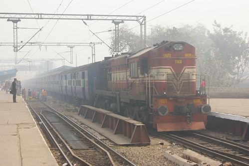 Indian Railway WDM-3A series in Delhi Shahdara.Sta, Delhi, India /Jan 9, 2014