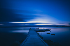 Blue lakescape